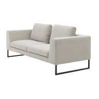 Roomio® No. 4101- Dreisitzer sandfarbener Bezug Simply Clean & schwarze Kufenfüße 380 MK - Länge ca. 230 cm