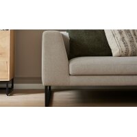Roomio® No. 4101- Dreisitzer sandfarbener Bezug Simply Clean & schwarze Kufenfüße 380 MK - Länge ca. 230 cm