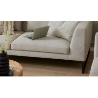 Roomio® No. 4101- Dreisitzer sandfarbener Bezug Simply Clean & schwarze Kufenfüße 380 MK - Länge ca. 230 cm