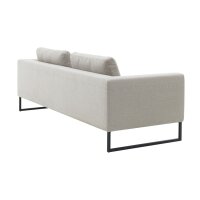 Roomio® No. 4101- Dreisitzer sandfarbener Bezug Simply Clean & schwarze Kufenfüße 380 MK - Länge ca. 230 cm