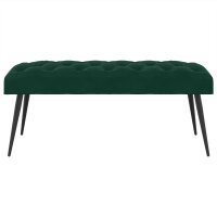 vidaXL Bank mit Knopfheftung Dunkelgrün 110 x 40 x 46 cm Samt Grün 42038573