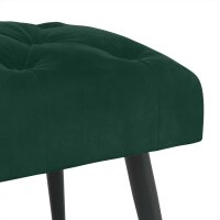 vidaXL Bank mit Knopfheftung Dunkelgrün 110 x 40 x 46 cm Samt Grün 42038573