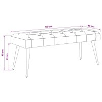 vidaXL Bank mit Knopfheftung Dunkelgrün 110 x 40 x 46 cm Samt Grün 42038573