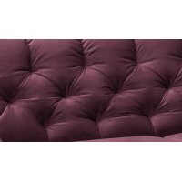 SOFAkultur Programm SK 254 Sixty 2.0 - 2,5-Sitzer purplefarbener Bezug Velvet & mattschwarze Füße – Länge ca. 200 cm