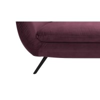 SOFAkultur Programm SK 254 Sixty 2.0 - 2,5-Sitzer purplefarbener Bezug Velvet & mattschwarze Füße – Länge ca. 200 cm