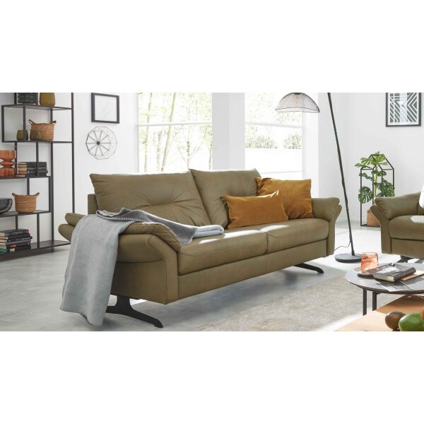 Interliving Sofa Serie 4400 - olivgrünes Leder EVI 33