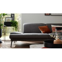 Interliving Sofa Serie 4460 - Zweisitzer grauer Bezug Clint & schwarze Metallfüße - Länge ca. 232 cm