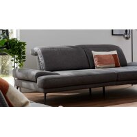 Interliving Sofa Serie 4460 - Zweisitzer grauer Bezug Clint & schwarze Metallfüße - Länge ca. 232 cm