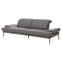 Interliving Sofa Serie 4460 - Zweisitzer grauer Bezug Clint & schwarze Metallfüße - Länge ca. 232 cm