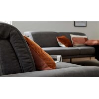 Interliving Sofa Serie 4460 - Zweisitzer grauer Bezug Clint & schwarze Metallfüße - Länge ca. 232 cm