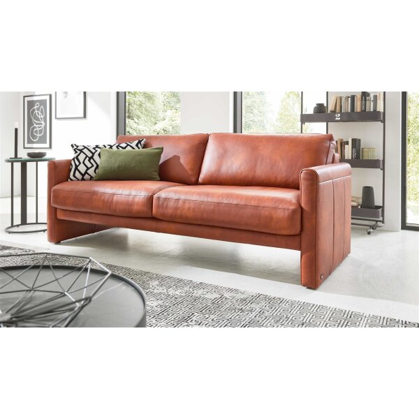 Interliving Sofa Serie 4004 - Zweisitzer cognacfarbenes LongLife-Leder Z75-50 - Länge ca. 200 cm