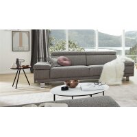 Interliving Sofa Serie 4252 – Dreisitzer stahlfarbener Bezug Sneak 149 & Metallfüße – Länge ca. 250 cm