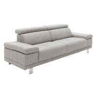 Interliving Sofa Serie 4252 – Dreisitzer stahlfarbener Bezug Sneak 149 & Metallfüße – Länge ca. 250 cm