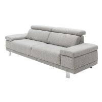 Interliving Sofa Serie 4252 – Dreisitzer stahlfarbener Bezug Sneak 149 & Metallfüße – Länge ca. 250 cm