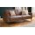 Interliving Sofa Serie 4066 – Dreisitzer walnussfarbenes Leder Cloudy noce & schwarze Metallfüße – Länge ca. 208 cm