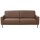 Interliving Sofa Serie 4066 – Dreisitzer walnussfarbenes Leder Cloudy noce & schwarze Metallfüße – Länge ca. 208 cm