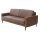 Interliving Sofa Serie 4066 – Dreisitzer walnussfarbenes Leder Cloudy noce & schwarze Metallfüße – Länge ca. 208 cm