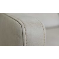 Interliving Sofa Serie 4065 – Zweisitzer kieselfarbenes Leder Cloudy gravel & schwarze Metallfüße – Länge ca. 180 cm