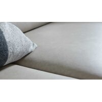 Interliving Sofa Serie 4065 – Zweisitzer kieselfarbenes Leder Cloudy gravel & schwarze Metallfüße – Länge ca. 180 cm