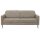 Interliving Sofa Serie 4065 – Zweisitzer kieselfarbenes Leder Cloudy gravel & schwarze Metallfüße – Länge ca. 180 cm