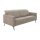 Interliving Sofa Serie 4065 – Zweisitzer kieselfarbenes Leder Cloudy gravel & schwarze Metallfüße – Länge ca. 180 cm