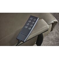 Interliving Sessel Serie 4541– Relaxsessel motorisch - steingraues LongLife-Leder Vivre & Sternfuß V4S