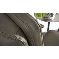 Interliving Sessel Serie 4541– Relaxsessel motorisch - steingraues LongLife-Leder Vivre & Sternfuß V4S