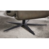 Interliving Sessel Serie 4541– Relaxsessel motorisch - steingraues LongLife-Leder Vivre & Sternfuß V4S