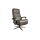 Interliving Sessel Serie 4541– Relaxsessel motorisch - steingraues LongLife-Leder Vivre & Sternfuß V4S