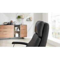 Interliving Sofa Serie 4541 – Relaxsessel manuell - anthrazitfarbenes Leder Credo & Tellerfuß V6
