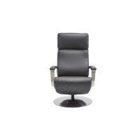 Interliving Sofa Serie 4541 – Relaxsessel manuell - anthrazitfarbenes Leder Credo & Tellerfuß V6
