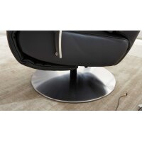 Interliving Sofa Serie 4541 – Relaxsessel manuell - anthrazitfarbenes Leder Credo & Tellerfuß V6