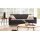Interliving Sofa Serie 4054 – Dreisitzer anthrazitfarbenes Leder Credo & Chromfüße – Länge ca. 218 cm