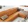Interliving Sofa Serie 4054 – Ecksofa kurkumafarbenes LongLife-Leder Vivre & schwarze Metallfüße – Stellfläche ca. 347 x 176 cm