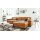 Interliving Sofa Serie 4054 – Ecksofa kurkumafarbenes LongLife-Leder Vivre & schwarze Metallfüße – Stellfläche ca. 347 x 176 cm