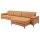 Interliving Sofa Serie 4054 – Ecksofa kurkumafarbenes LongLife-Leder Vivre & schwarze Metallfüße – Stellfläche ca. 347 x 176 cm