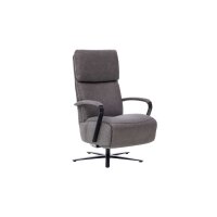 Interliving Sessel Serie 4565 grauer Bezug Clint & schwarzer Sternfuß