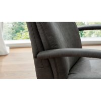 Interliving Sessel Serie 4565 grauer Bezug Clint & schwarzer Sternfuß
