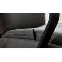 Interliving Sessel Serie 4565 grauer Bezug Clint & schwarzer Sternfuß