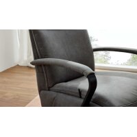 Interliving Sessel Serie 4565 grauer Bezug Clint & schwarzer Sternfuß