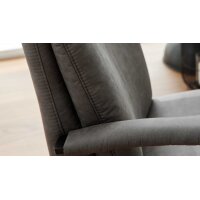 Interliving Sessel Serie 4565 grauer Bezug Clint & schwarzer Sternfuß