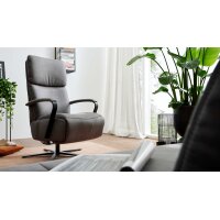 Interliving Sessel Serie 4565 grauer Bezug Clint & schwarzer Sternfuß