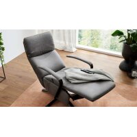 Interliving Sessel Serie 4565 grauer Bezug Clint & schwarzer Sternfuß