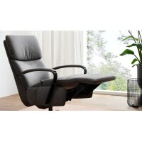 Interliving Sessel Serie 4565 grauer Bezug Clint & schwarzer Sternfuß