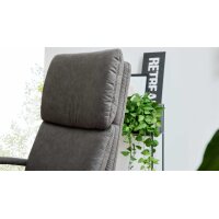 Interliving Sessel Serie 4565 grauer Bezug Clint & schwarzer Sternfuß