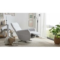 Interliving Sessel Serie 4530 silberfarbener Bezug Mara 9 & silberfarbener Sternfuß