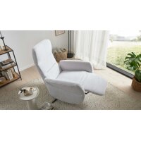 Interliving Sessel Serie 4530 silberfarbener Bezug Mara 9 & silberfarbener Sternfuß