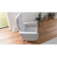 Interliving Sessel Serie 4530 silberfarbener Bezug Mara 9 & silberfarbener Sternfuß