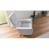 Interliving Sessel Serie 4530 silberfarbener Bezug Mara 9 & silberfarbener Sternfuß