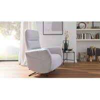Interliving Sessel Serie 4530 silberfarbener Bezug Mara 9 & silberfarbener Sternfuß